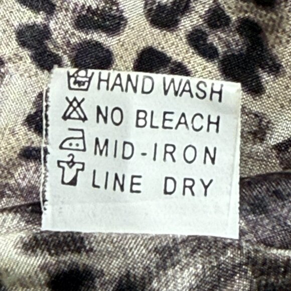 MaxMara Belted Coat Womens Large Animal Print Lightweight Button Up Flared - Picture 4 of 12